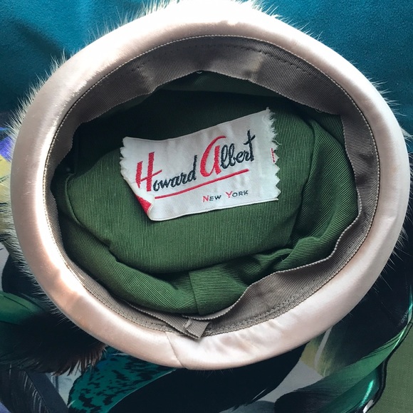 Vintage Howard Albert NY Real Mink Fur Pillbox Hat - Picture 3 of 6